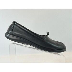 SAS Black Leather Flats